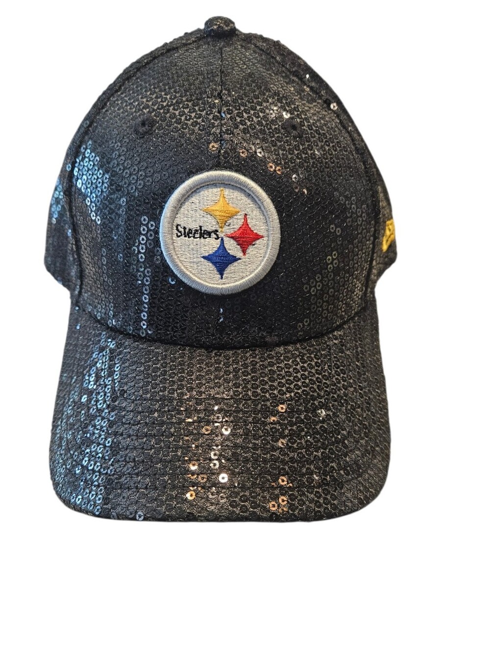 New Era 9Forty Womens Black Sequin Pittsburgh Steelers Cap NEW